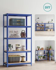 Songmics Polična enota, 50x100x200 cm, modra