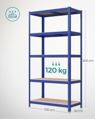 Songmics Polična enota, 50x100x200 cm, modra