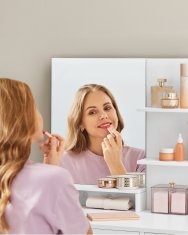 Songmics Toaletna mizica, 80x40x132 cm, bela