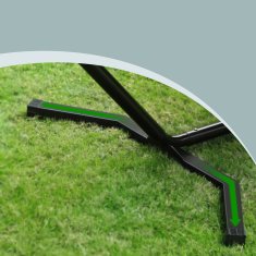 Songmics Viseča mreža s stojalom, 300x120x93 cm, siva