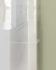 Songmics Toaletna mizica, tridelno ogledalo, 100x40x142 cm, bela