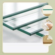 Songmics Polična enota, 5-nadstropna lestev, 40x30x124,5 cm, zlata