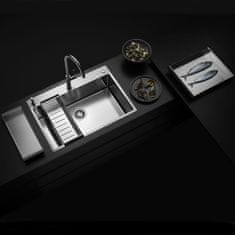 TASCA ASOLO 74 2V dvojno pomivalno korito inox za omarico 80 cm