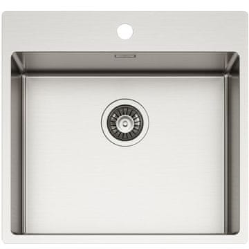 TASCA ASOLO 50 Enojno inox pomivalno korito 540×510 mm za omarico 60 cm