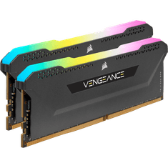 Corsair Vengeance RGB PRO SL pomnilnik, DDR4, 16GB (2x8GB), 3200MHz, CL16, XMP 2.0 (AMD/Intel), UDIMM, črn (CMH16GX4M2E3200C16)
