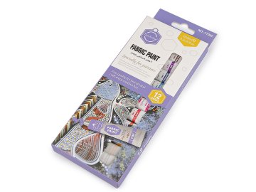 Barve za tekstil 12 barv - mešanica