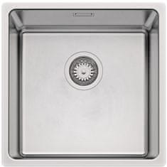 TASCA ADRIA 40 – enojno inox kuhinjsko korito brez odcejalnika za 50 cm omarico, z brušeno površino