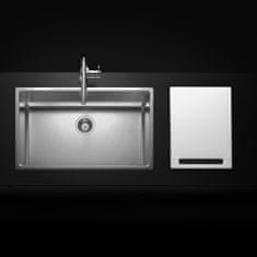 TASCA ADRIA 40 – enojno inox kuhinjsko korito brez odcejalnika za 50 cm omarico, z brušeno površino