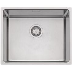 TASCA ADRIA 50 enojno inox kuhinjsko korito brušeno za 60 cm omarico, brez odcejalnika