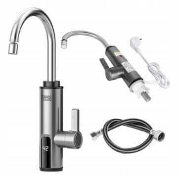 Teesa Inox LCD kuhinjski pretočni električni grelnik vode 3000W s vrtljivim izlivom