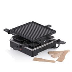 Kela Raklet žar KL-10048 Geneva cast aluminum black 4 persons 21.5x21.5x12.0cm