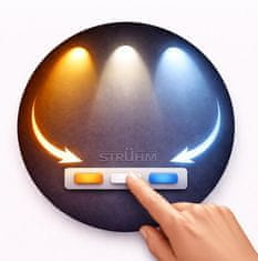 Ideus LED panel 12W vgradno-nadgradni s senzorjem 3CCT 1580lm IP20 OLGIERD bela