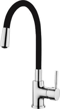 Verona kuhinjska armatura verosan barcelona črna/krom z gibljivo cevjo