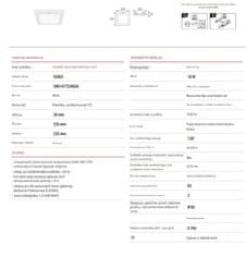 Ideus LED panel 18W vgradno-nadgradni s senzorjem 3CCT 1580lm IP20 OLGIERD bela