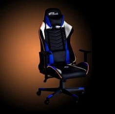 Bytezone Gaming stol WINNER z LED osvetlitvijo in daljinskim upravljalcem, Moder