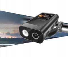 Navitel Flow DL800 kolesarska kamera z lučjo, 2", 4K Ultra HD, HDR, GPS, WiFi, mikrofon, aplikacija, črna