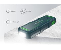 Navitel JS4000 3V1 zagonska baterija, polnilna baterija, LED luč, 24000mAh, USB Type-C, 2x USB Type-A, črna