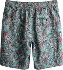 Nikcorp Moški havajski komplet srajca in kratke hlače, tropski cvetlični vzorec, zelena barva, lahkoten poletni set, XXL