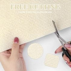 Nikcorp Samolepilni praskalnik za mačke, zaščitna podloga za pohištvo, 30x60 cm, bež barva, komplet 5 kosov, možnost rezanja