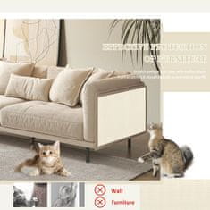 Nikcorp Samolepilni praskalnik za mačke, zaščitna podloga za pohištvo, 30x60 cm, bež barva, komplet 5 kosov, možnost rezanja