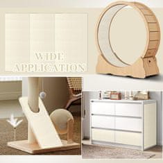 Nikcorp Samolepilni praskalnik za mačke, zaščitna podloga za pohištvo, 30x60 cm, bež barva, komplet 5 kosov, možnost rezanja