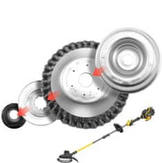 Nikcorp Ščetka za odstranjevanje plevela za motorne kose, jeklena žična glava, luknja 25,4 mm, za čiščenje tlakovcev in poti