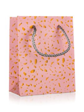 HOME DECOR Darilna vrečka 11x14x6cm (S) GOLD/PINK