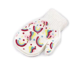 Otroški pleteni rokavčki - kremni lahki samorog