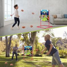 Nikcorp Set za trening ameriškega nogometa in rugbyja za otroke, LED osvetljena tarča, nastavljiva višina, tabla za rezultate in 4 žoge