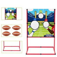 Nikcorp Set za trening ameriškega nogometa in rugbyja za otroke, LED osvetljena tarča, nastavljiva višina, tabla za rezultate in 4 žoge