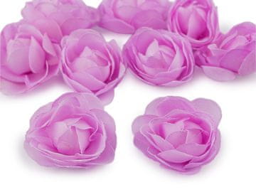 Tekstilni cvet vrtnice Ø3,5 cm - vijolično lila (4 kosi)