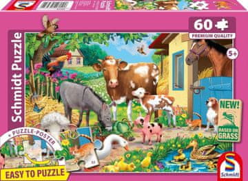 Schmidt Puzzle Živali na kmetiji 60 kosov