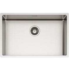 TASCA CANOVA 65 korito za kuhinjo enojno inox SatinPlus 690×440 mm za 80 cm omarico s tremi načini vgradnje