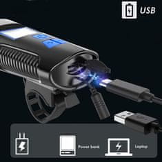 Bass Polska Set akumulatorske kolesarske svetilke z merilnikom hitrosti + zadnja luč