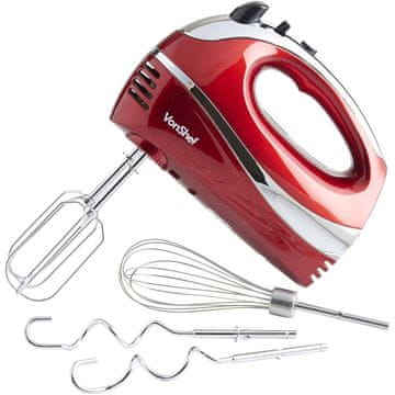 VonShef Profesionalni mešalnik 300W rdeč - Amazon best seller!