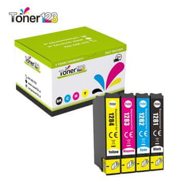 Toner123 Komplet Epson T1285 / C13T12854010 / T1281 + T1282 + T1283 + T1284 kompatibilne kartuše (4) - črna, cyan, magenta, rumena