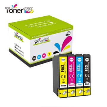 Toner123 Komplet Epson T1295 / C13T12954010 / T1291 + T1292 + T1293 + T1294 kompatibilne kartuše (4) - črna, cyan, magenta, rumena