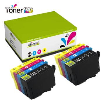 Toner123 Komplet Epson 34XL / C13T34764010 WorkForce Pro WF-3720, WF-3725 kompatibilne kartuše (8) - 2x črna XL, 2x cyan XL, 2x magenta XL, 2x rumena XL