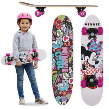 Disney DISNEY Minnie Mouse Otroški leseni rolka, 61 cm, protizdrsna plošča, lahka in stabilna, 20–50 kg