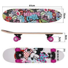 Disney DISNEY Minnie Mouse Otroški leseni rolka, 61 cm, protizdrsna plošča, lahka in stabilna, 20–50 kg