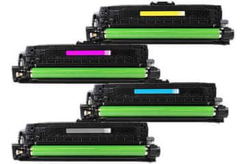 Toner123 Komplet HP 507X + HP 507A (C,M,Y) / CE400X + CE401A + CE402A + CE403A / Laserjet M551, M570, M575 kompatibilni tonerji (4) - črna, cyan, magenta, rumena