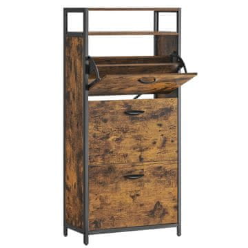 Songmics Omara za čevlje 60x30x130 cm rjava