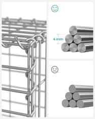 Songmics Gabionska košara 100x50x30 cm srebrna