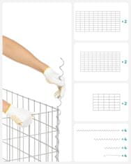 Songmics Gabionska košara 100x50x30 cm srebrna