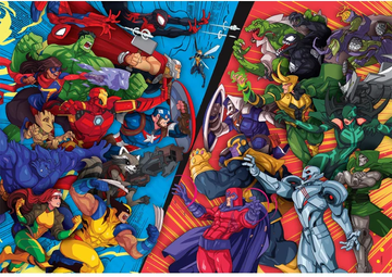 Clementoni Puzzle Maščevalci proti zlobnežem SUPER 104 kosi