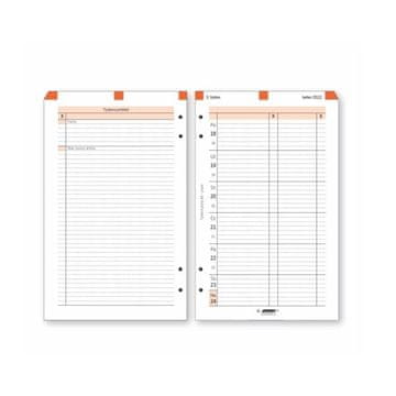 Obrazec ADK Tedenski načrt, A6 desno, 53 listov