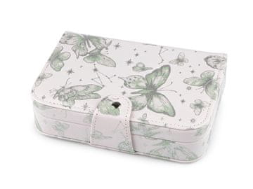 Škatlica za nakit metuljček 14x20x5 cm - ledeno zelena