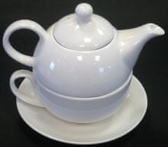 Maxwell & Williams Čajnik Tea For One White Basics 420ml / bel / porcelan