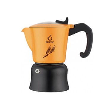 Forever Moka Pots Kafetiera za ječmenovo kavo Miss Orzi / za 4 skodelice / aluminij