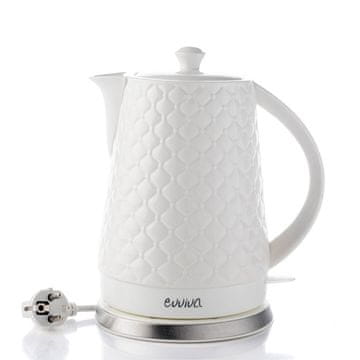 Evviva Električni grelnik vode Ingrid 1,8l / bel / porcelan